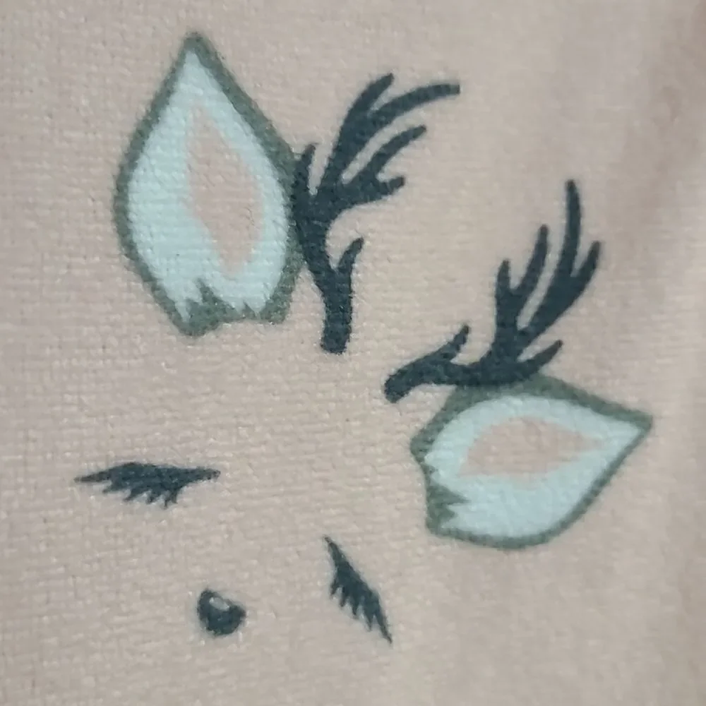 Justice Pink Velour Deer Print Nightgown Girls Size 12 Plush Sleep Shirt Gown